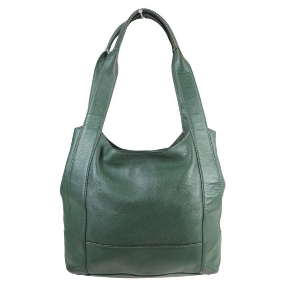 Michael Kors GREEN GENUINE LEATHER THREE COMPARTMENTS SHOULDER BAG TOTE HANDBAG - Picture 5 of 15